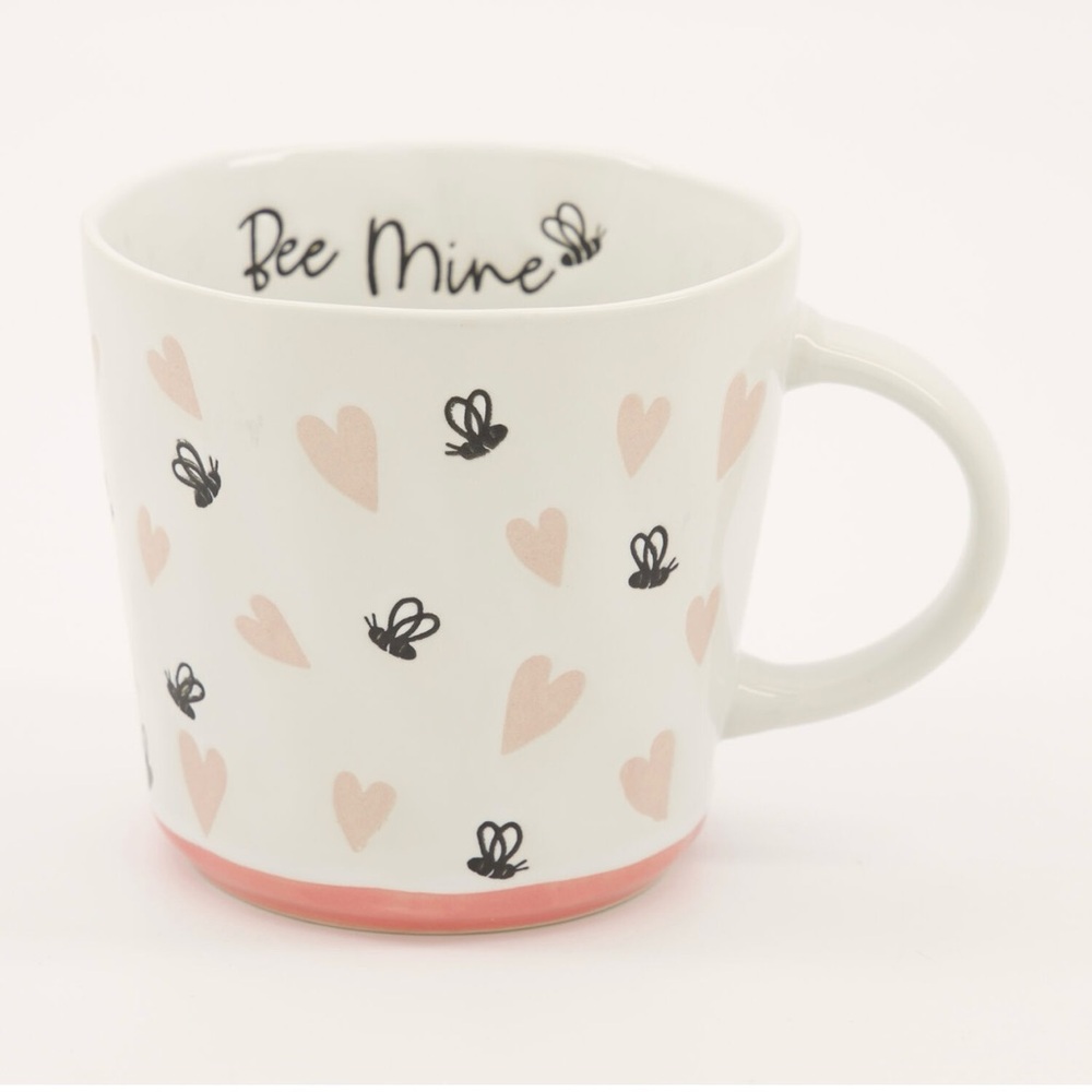 Prima Design White Ceramic Valentine "Be Mine" Coffee, Tea Mug, 18oz